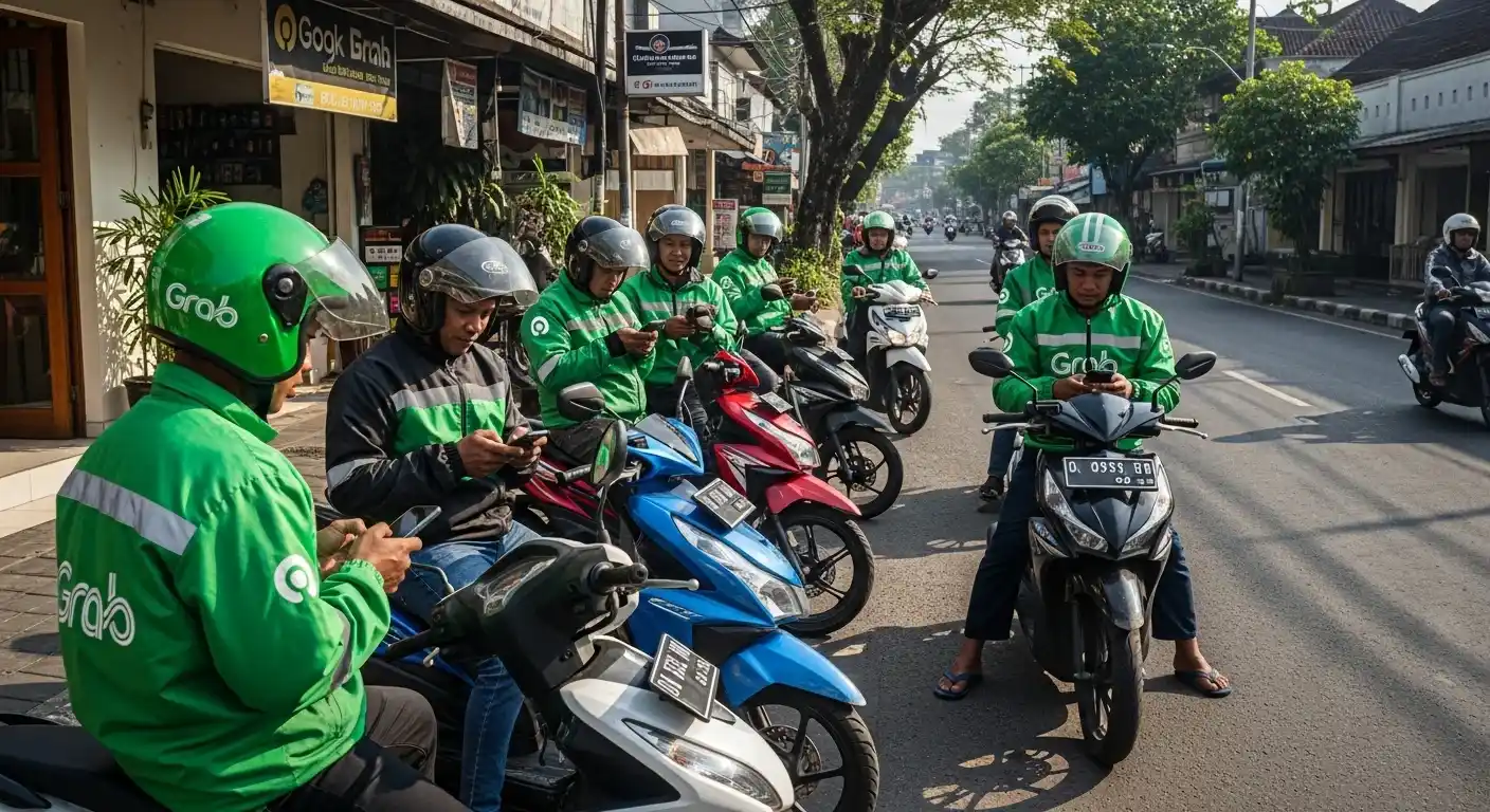 Ride Hailing Apps (Grab and Gojek) in bali