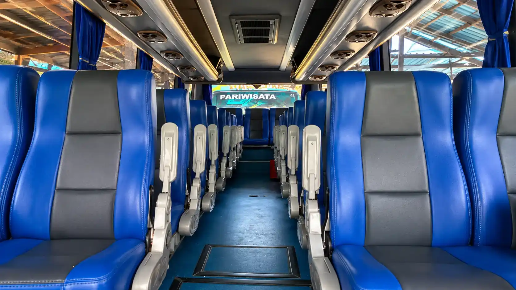 Clean & Sanitized Bus Cabin by Gede Bali Transport
